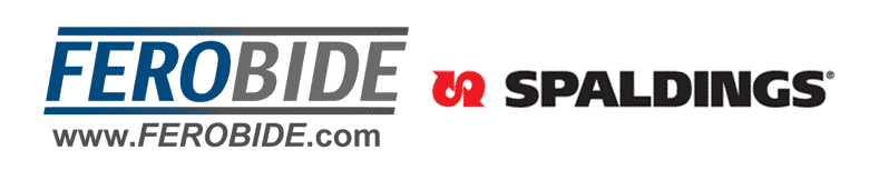 FEROBIDE and SPALDINGS logos side by side with www.FEROBIDE.com displayed below FEROBIDE.