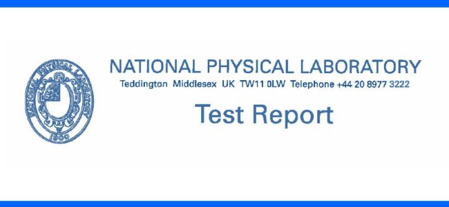 ASTM-G65-Test-Results National Physical Laboratory Test Report header with logo and contact details in blue text.